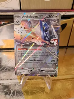 Archaludon Ex Pokemon Prize Pack Series 7 Promo Pokemon Card NM/LP Stamp - Image 1