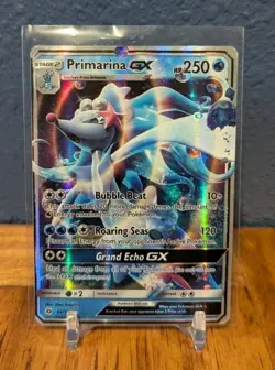 Primarina GX 42/149 SM Base Set Ultra Rare GX Holo 250 HP Pokemon TCG Card - Image 1
