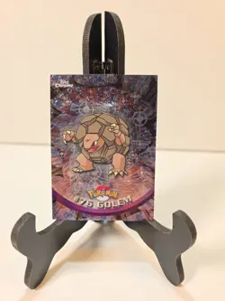 Golem #76 Holo Pokemon Topps Chrome Series 1 Card 2000 Vintage LP - Image 1