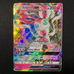 Sylveon GX – 2017 Sun and Moon Guardians Rising #92 Full Art Pokemon Cards – LP+ - Image 1