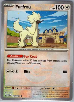 Furfrou Poke Ball 088/131 SV: Prismatic Evolutions - Pokemon Card - NM - Image 1
