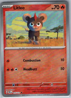 Litleo (Master Ball) 015/131 SV: Prismatic Evolutions - Pokemon Card - NM - Image 1