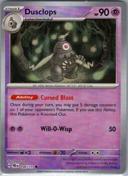 Dusclops (Poke Ball) 036/131 SV: Prismatic Evolutions - Pokemon Card - NM - Image 1
