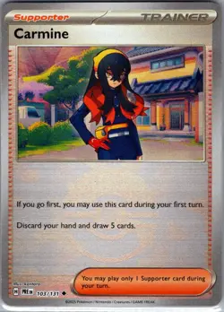 Carmine Poke Ball 103/131 SV: Prismatic Evolutions - Pokemon Card - NM - Image 1