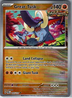 Great Tusk Poke Ball 055/131 SV: Prismatic Evolutions - Pokemon Card - NM - Image 1