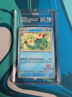 Pokemon Feraligatr #213 2024 Illustration Contest Black Star Promo TCG TAG 10 - Image 1