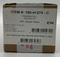 Pokemon TCG SV07 Scarlet & Violet Stellar Crown Booster 6-Box Case SEALED - Image 1