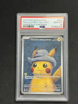 Pokemon Pikachu with Grey Felt hat Van Gogh 085 Graded Sealed Promo PSA 10 - Image 3