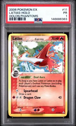 Pokemon Latias Delta Species Holo Rare 11/110 Holon Phantoms 2006 PSA 1 - Image 1