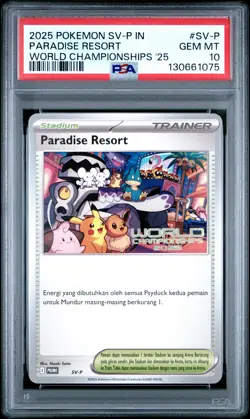 2025 POKEMON INDONESIAN SV-P PROMO #SV-P PARADISE RESORT PSA 10 - Image 1