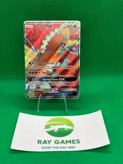 Pokemon TCG Ho-Oh GX 131/147 Burning Shadows Holo Full Art Ultra Rare LP - Image 1