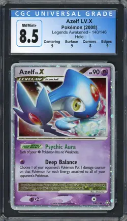 CGC 8.5 Azelf Lv. X Legends Awakened 140/146 Holo Pokemon Card B13 - Image 1