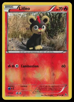 Litleo (18) 18/106 Reverse Holofoil Pokemon TCG XY - Flashfire LP - Image 1