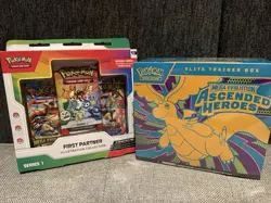 Pokemon Ascended Heroes & First Partner Series 1 Elite Trainer Box Collection - Image 1