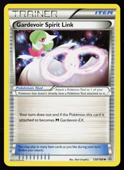 Gardevoir Spirit Link 130/160 Normal Pokemon TCG XY - Primal Clash LP - Image 1