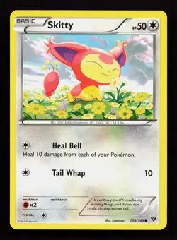Skitty 104/146 Normal Pokemon TCG XY Base Set MP - Image 1