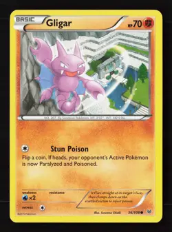 Gligar 36/108 Regular Pokemon TCG XY - Roaring Skies MP - Image 1