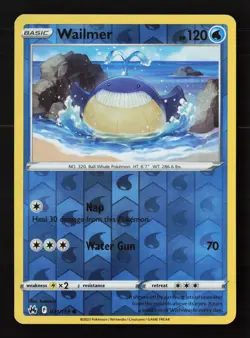 Wailmer 031/159 Reverse Holo Pokemon TCG Crown Zenith NM - Image 1