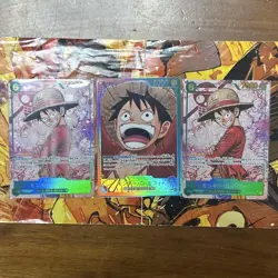 One Piece Card One Piece Card Luffy Leadersecret 2 Pieces Set Sold - Image 1