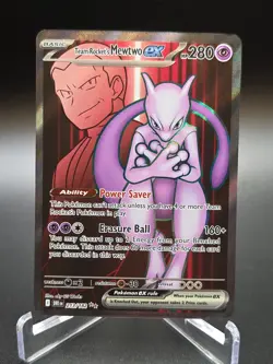 Team Rockets MewTwo ex 213/182 Full Art Destined Rivals Pokemon TCG. - Image 1