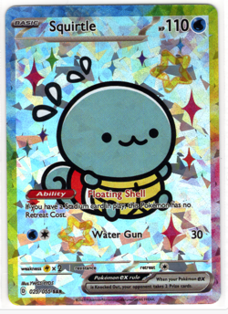 Pokemon Cracked Ice Holo - Rainbow Boarder * Fan Art * SQUIRTLE - Image 1