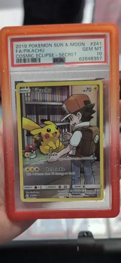 2019 Pokemon Pikachu 241/236 Cosmic Eclipse Secret PSA 10 - Image 3