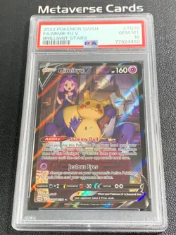 Pokemon TCG PSA 10 MIMIKYU V TG16/TG30 BRILLIANT STARS - 2022 ENGLISH - Image 1
