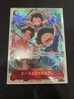 One Piece Card One Piece Card: The Will Of Inherited Ace Sabo Luffy Sr1 Card - Image 1