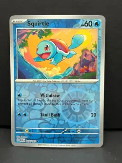 Squirtle 007/165 Common 151 Pokemon Reverse Holo Near Mint - Image 1