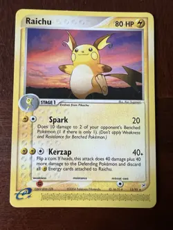 Pokemon Team Magma vs Team Aqua 13/95 Raichu 2004 - Image 1