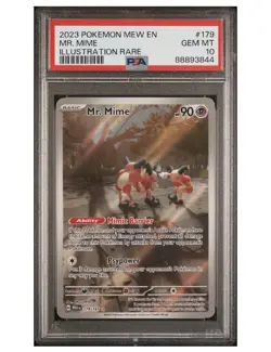 2023 Pokemon SV 151 Mr. Mime Illustration Rare #179/165 PSA 10 GEM MINT - Image 1