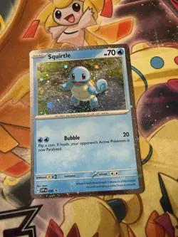 Pokemon Squirtle Fart Swirls 🌀 Cosmo Holo 048 Black Star Promo 151 Promo Rare - Image 1