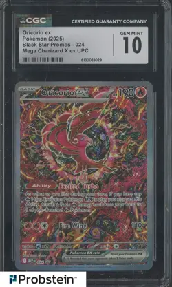 2025 Pokemon MEP EN BSP Ultra Premium UPC #024 Oricorio ex CGC 10 GEM MINT - Image 1