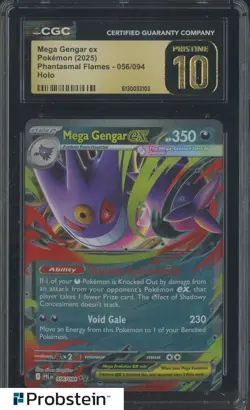 2025 Pokemon PFL EN Double Rare #056 Mega Gengar ex CGC 10 PRISTINE - Image 1