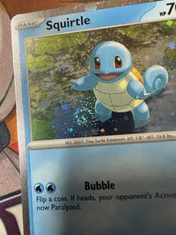 Pokemon Squirtle Black Star Promo SVP 048 Cosmos Holo NM SWIRL - Image 2