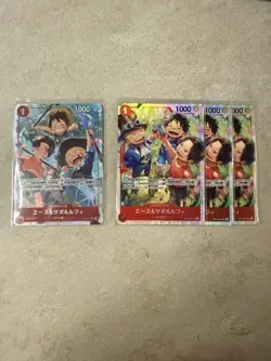 One Piece Card One Piece Card: The Will Of Inherited Ace Sabo Luffy Set 4 - Image 1