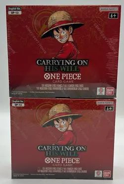 Lot of (2) One Piece TCG OP-13 Carrying On His Will Booster Boxes SEALED EN - Image 1