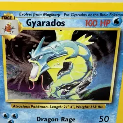 Gyarados 6/102 Base Set Holo Rare Pokemon Card - Image 3