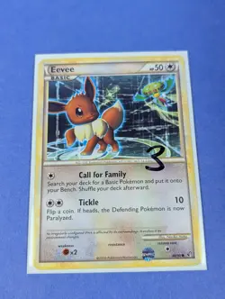 Eevee - 48/90 - Common HS Undaunted - Pokemon Card - LP - Image 3