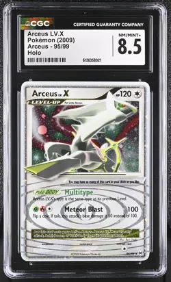 CGC 8.5 Arceus LV.X 2009 Arceus 95/99 Holo Pokemon Card - Image 1