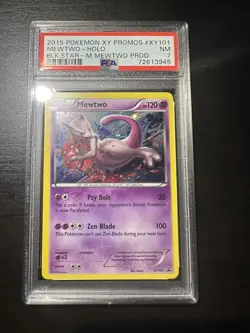 2015 Pokemon XY Mewtwo Black Star Promo Holo Card XY101 PSA 7 - Image 1