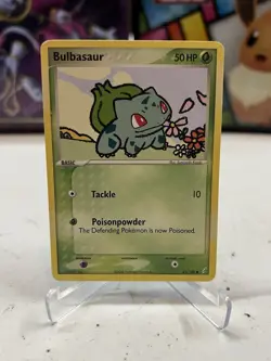 Bulbasaur 45/100 Non Holo Cute Pink Flower Crystal Guardians Pokemon Card! NM - Image 1