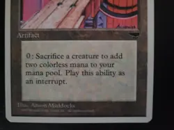 Ashnod's Altar 6th Edition MTG 1995 Vintage Artifact Magic the Gathering LP - Image 4