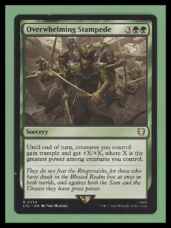 1 x Overwhelming Stampede - Commander: The Lord of the Rings - NM-Mint - MTG - Image 1