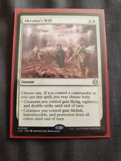 MTG Akroma's Will Lost Caverns of Ixalan Commander NM - Image 1