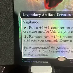 Iron Spider, Stark Upgrade *FOIL* Extended Art Marvel's Spider-Man Rare MTG 0279 - Image 2