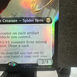 Iron Spider, Stark Upgrade *FOIL* Extended Art Marvel's Spider-Man Rare MTG 0279 - Image 3