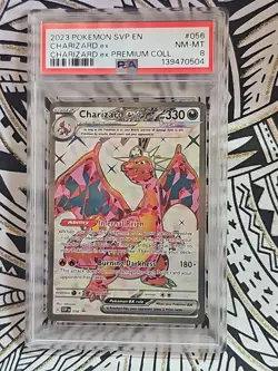 Charizard EX 2023 Pokemon SVP EN Premium Collection #056 PSA 8 NM (504) - Image 1