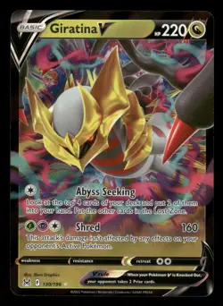 Giratina V 130/196 NM Rare V Holo Lost Origin 2022 Pokemon TCG - Image 1