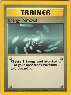 Energy Removal – Pokemon TCG Base Set 92/102 Uncommon Damaged - Image 1